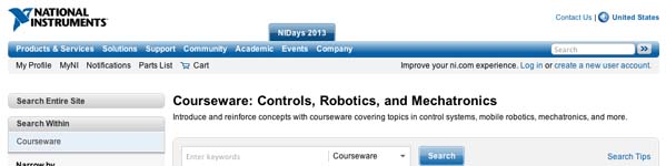 NationalInstrumentsCoursewareControlsRoboticsandMechatronics