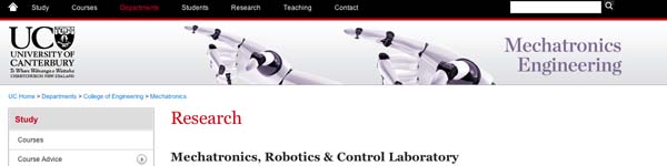 ResearchMechatronicsUniversityofCanterburyNewZealand
