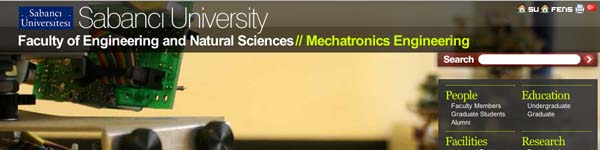 SabanciUniversityFacultyofEngineeringandNaturalSciences//MechatronicsEngineering