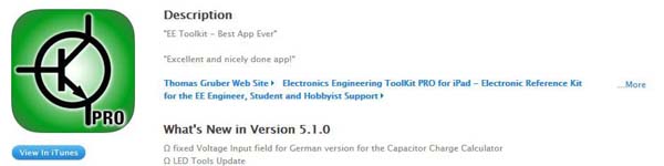 Electronics Engineering ToolKit PRO for iPad