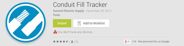 Conduit Fill Tracker